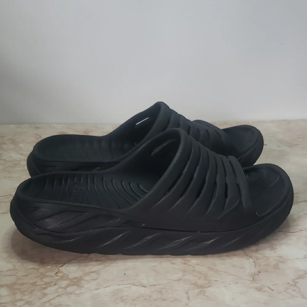 Hoka One One Black Men's Slide Sandals